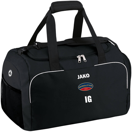 JAKO Classico Sports Bag Black (1950-08) Monolitten