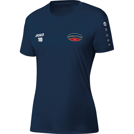 Jako Shirt Team Navy Dame- med tekst på rygg (4233-09) MONOLITTEN