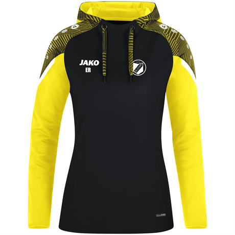 JAKO Performance Hooded Sweater Black/Yellow (6722-808) St. Croix - Dame