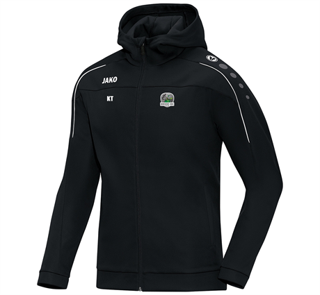 JAKO Classico Hooded Jacket Dame Black (6850-08) Brodd