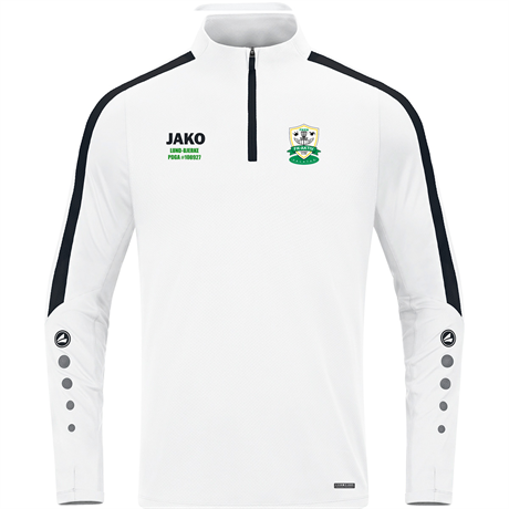 JAKO Power Zip Top White Senior (8623-000) Fk Aktiv