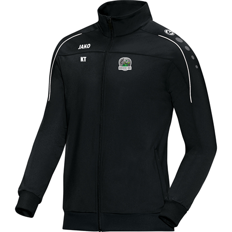 JAKO Classico Polyester Jacket Senior Black (9350-08) Brodd