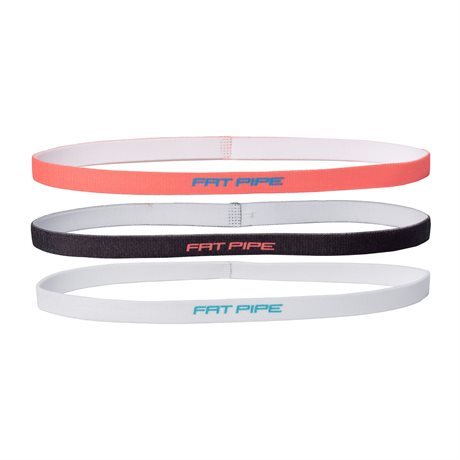 Fat Pipe Winny Hairband set 3-pk Coral/Black/White